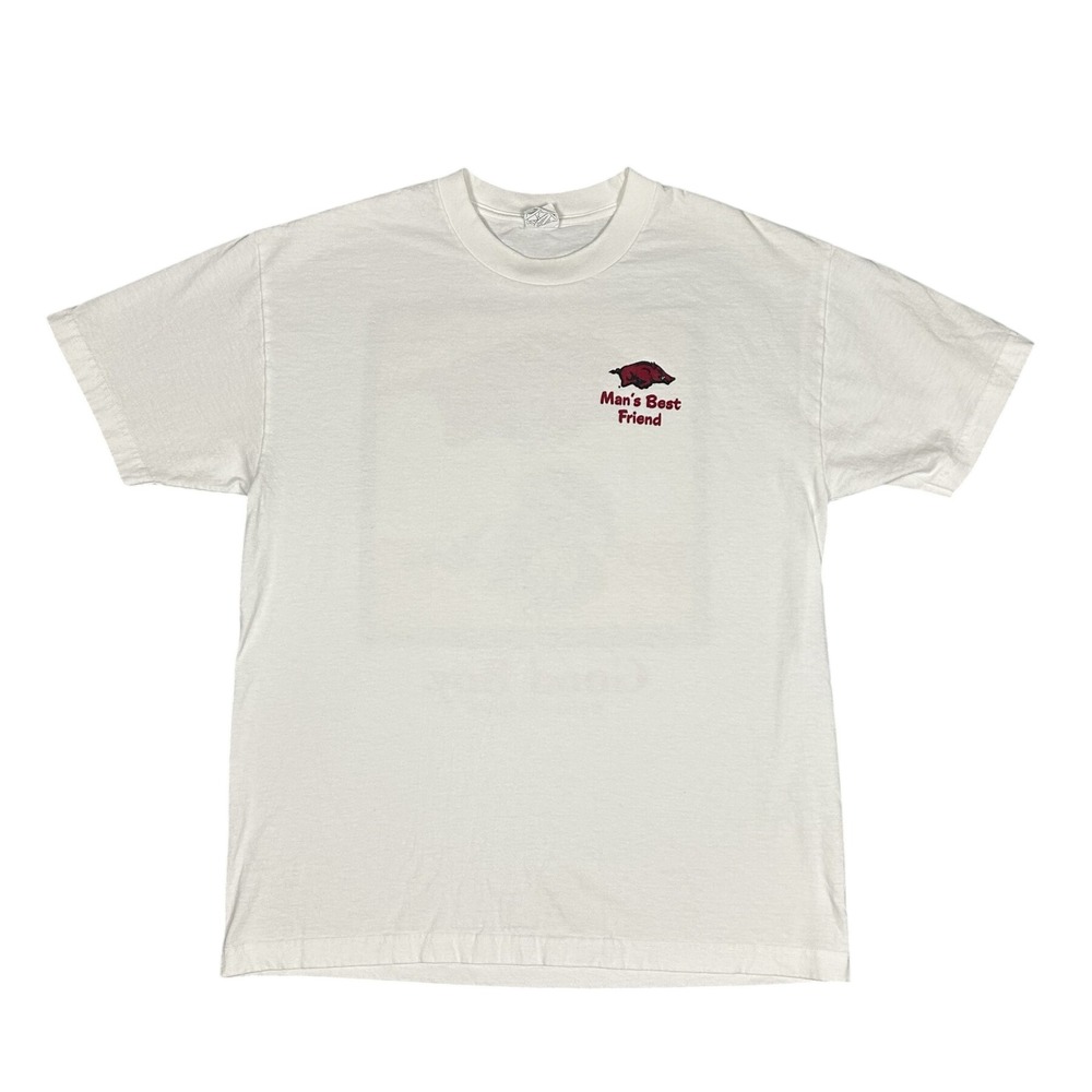 Alstyle Arkansas Razorbacks T-Shirt Good Boy Wooo Pig Sooie Large White